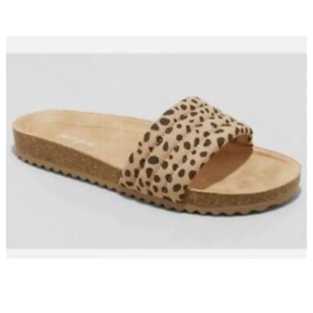 Cat & Jack Leopard Tan Selma‎ Girls Sandals NWT